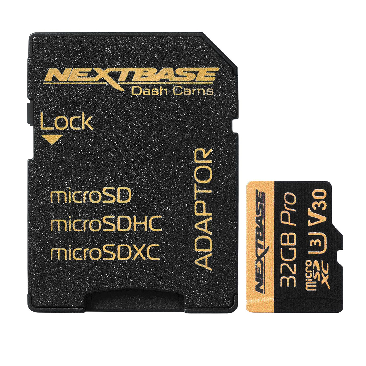 Nextbase 32GB U3 Go Pack DVRS2GP32U3 Dash Cam Protective Case and 32GB SD Card Plus Adapter-Black