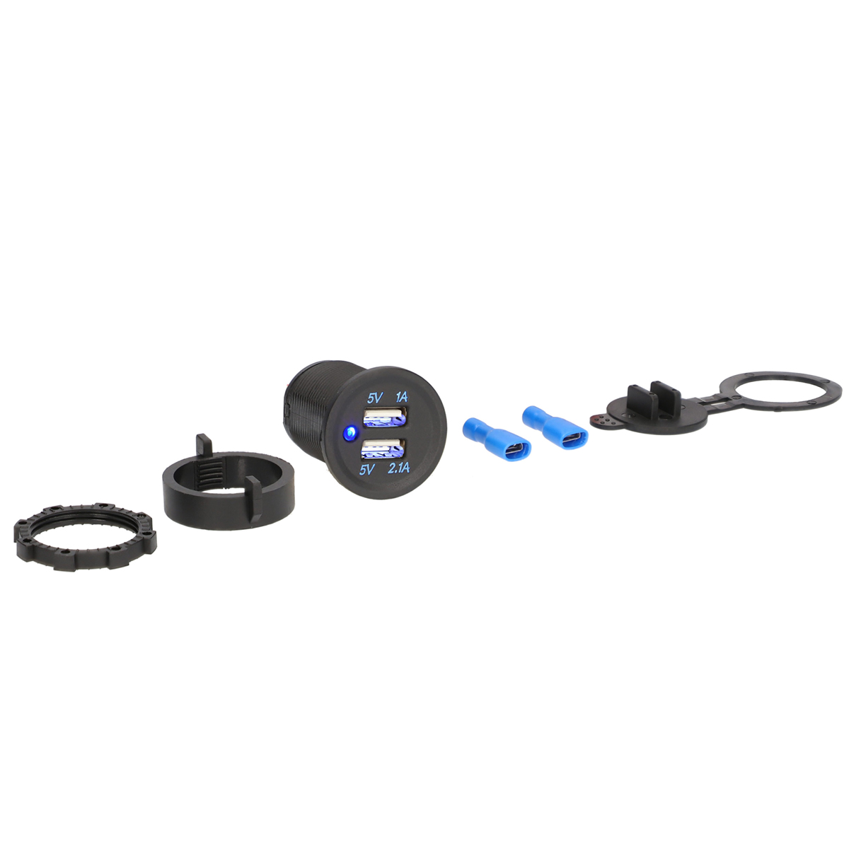 Dual USB Water Resistant w Cover