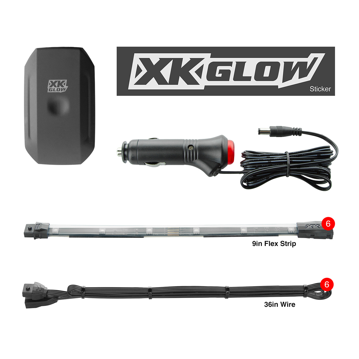 Undercar Kit 6pc 10in Flex Strip Xchrome