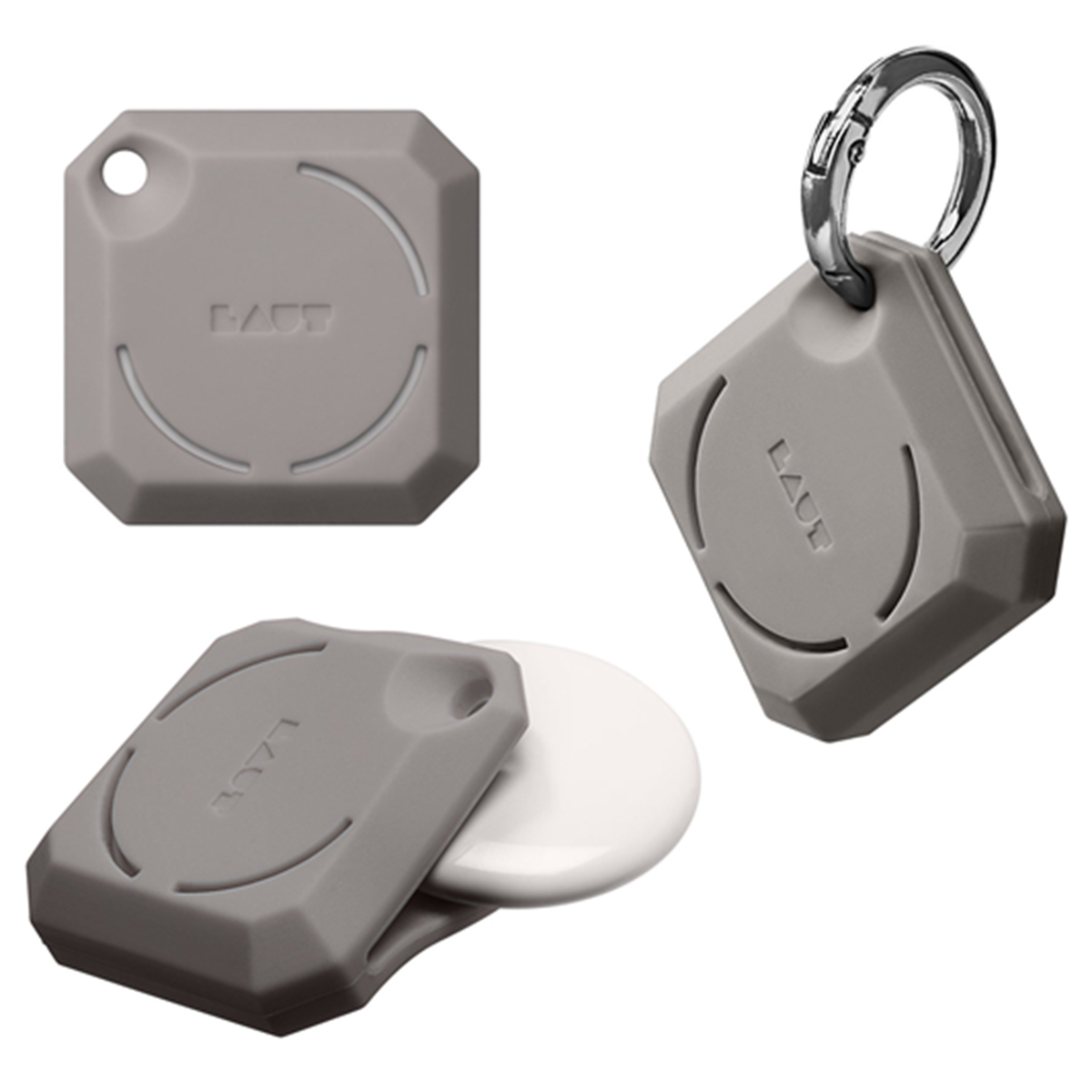 Huex Gems Air Tag Case Gray