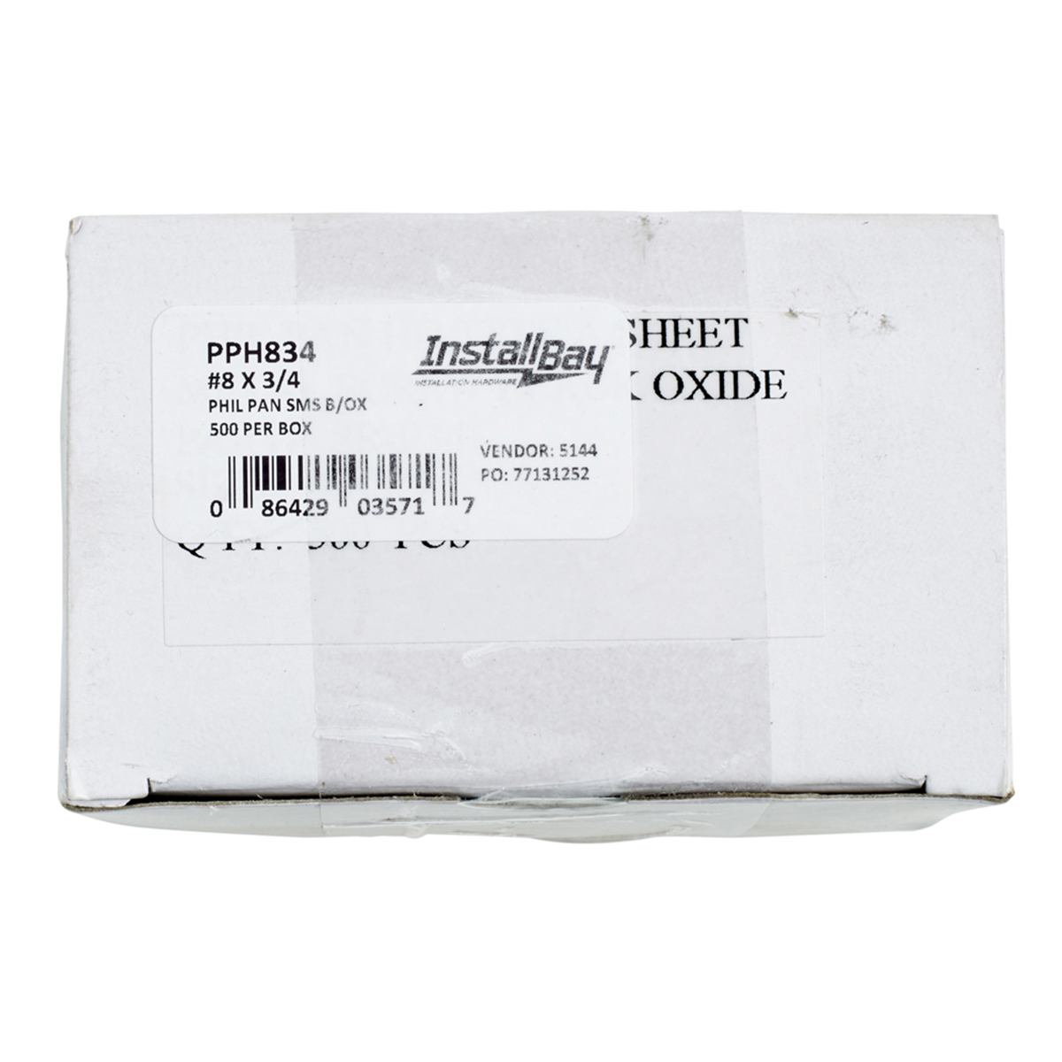 InstallBay Phillips Head Screws No. 8 Truss Wood Screws .75-Inch in Bulk 500 Count Black