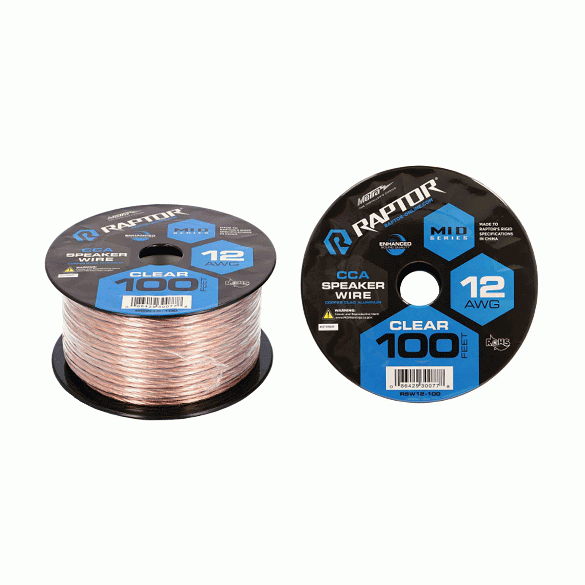Speaker Wire 12GA Clear CCA 100ft Vice