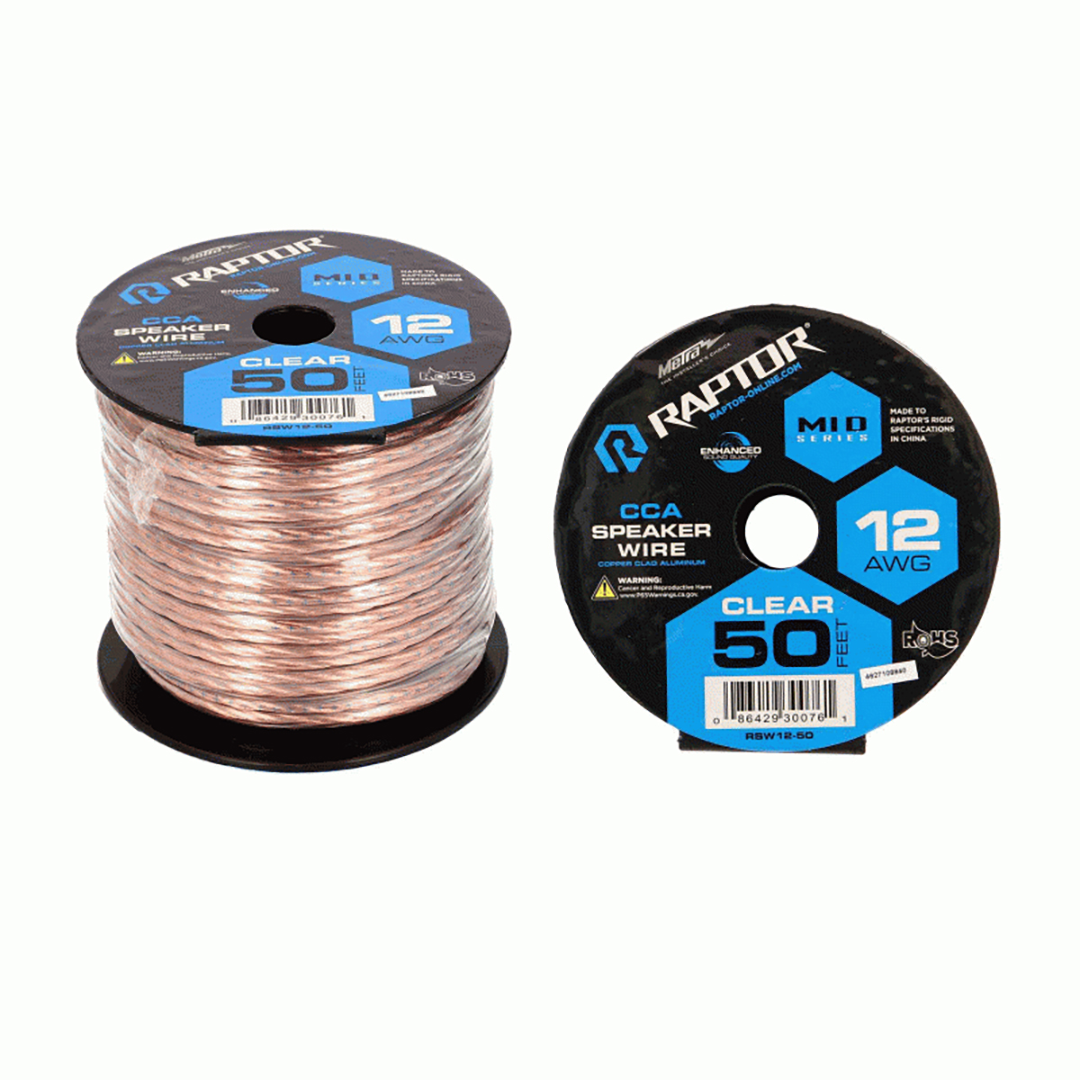 Speaker Wire 12GA Clear 50ft Vice Series